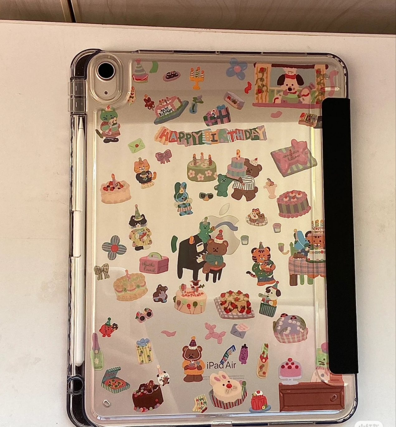 好看无笔槽高级透明蛋糕小熊适用ipadair壳九代平板壳ipadpo保护套ipad10可爱2021卡通mini6