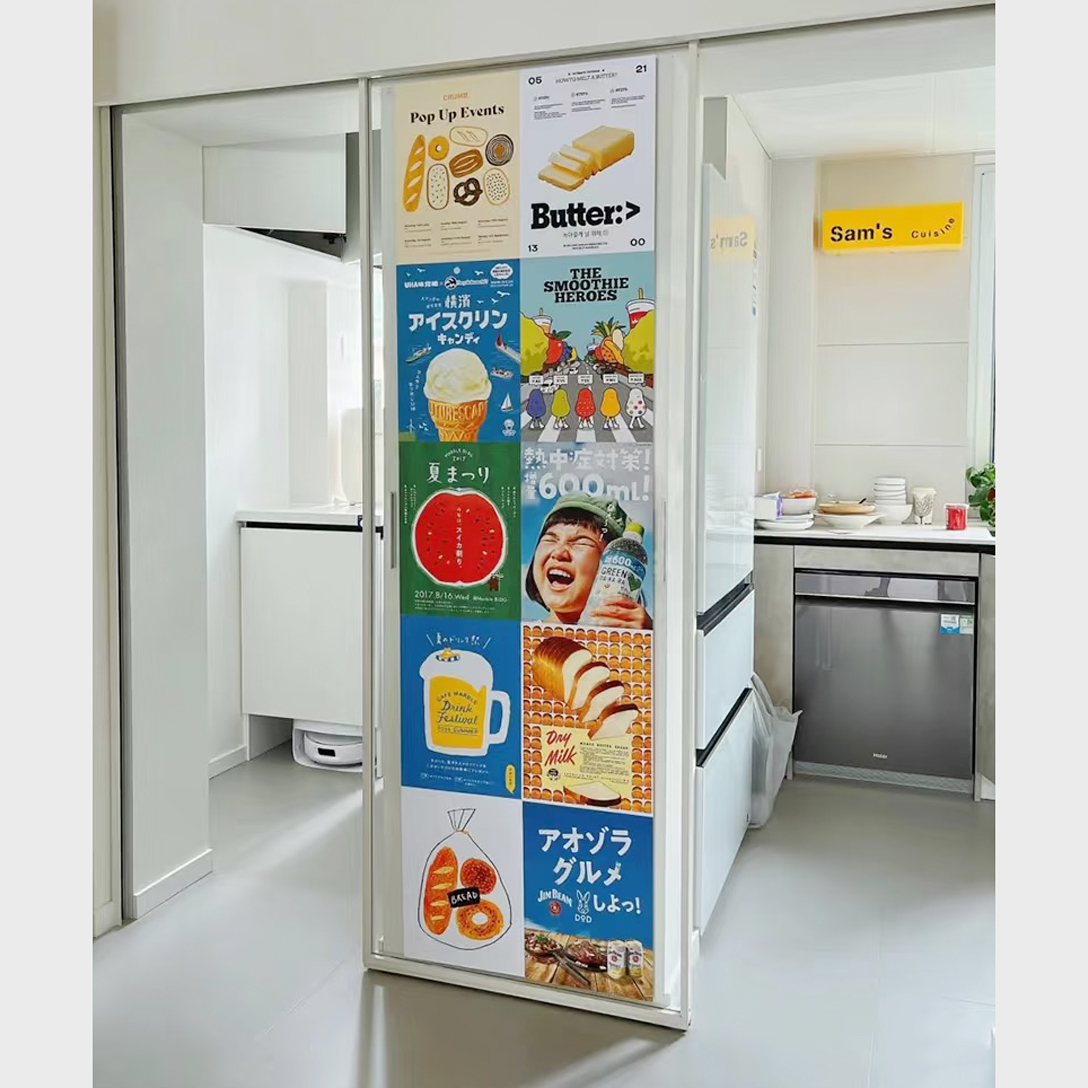 日杂海报ins风装饰画 日系便利店墙贴 照相馆厨房冰箱拍照背景图片