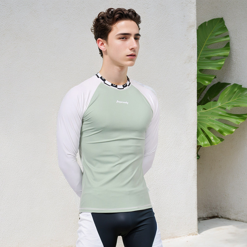 飞鱼未来男士泳衣套装新款时尚长袖五分裤防晒速干分体潜水游泳衣,运动/瑜伽/健身/球迷用品,男士泳衣,淘宝优惠券,粉丝福利购,淘宝优惠卷