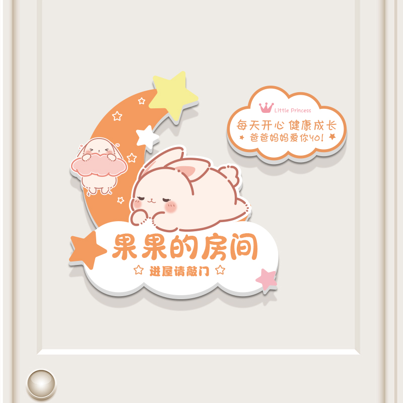 公主房门贴立体励志装饰