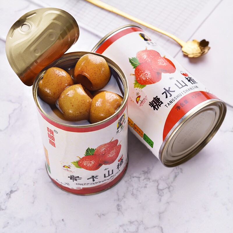 糖水山楂罐头12罐X425g整箱新鲜水果红果罐头烘焙餐饮罐头水果捞
