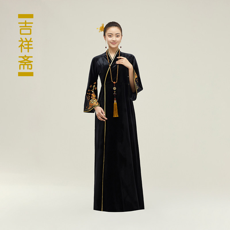 吉祥斋女装云龙古韵大衣斜襟礼服