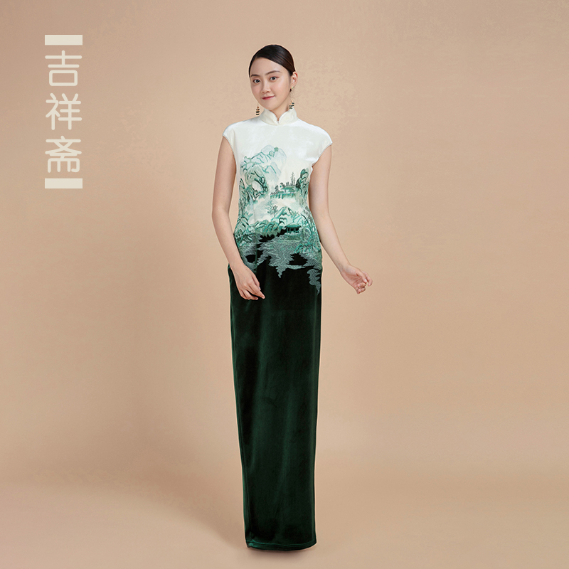 吉祥斋女装秋水一色旗袍
