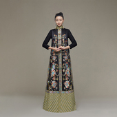 汉服 宫廷风舞台专柜正品 吉祥斋女装 莹兰阁长马夹国风礼服秋冬新款