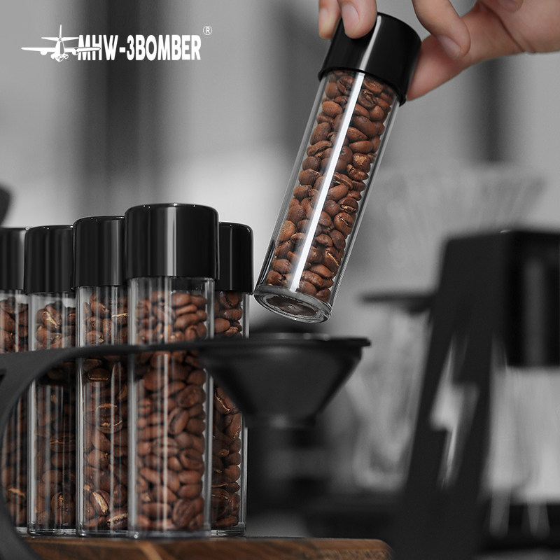 轰炸机MHW咖啡豆展示瓶能量瓶便携储存密封罐套组单向排气阀kona