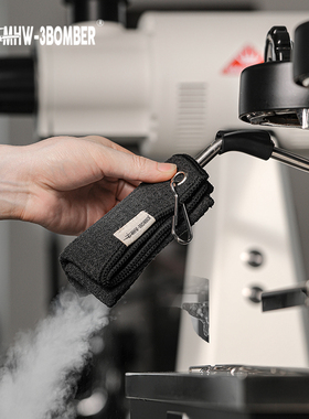 MHW轰炸机咖啡师毛巾 带挂环意式吧台抹布打奶泡清洁布吸水去污