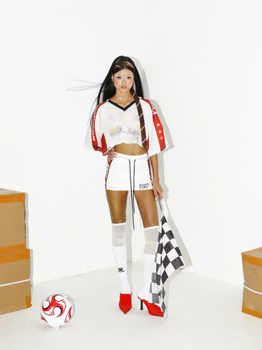 NOLA*Bikini Jersey Suit“比基尼球衣”印花赛车风短袖短裙套装