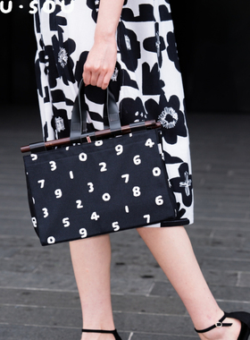 SOU・SOU竹柄帆布手提包大号 #69245