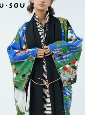 SOU・SOU（双面穿）梳毛×毛斯纶宫中袖外套2024冬 #43421