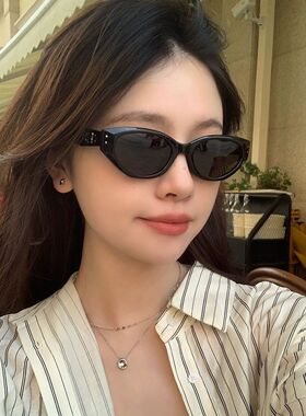 太阳眼镜韩版墨镜女网红小猫眼孔雪儿明星高级感防晒防紫外线开车