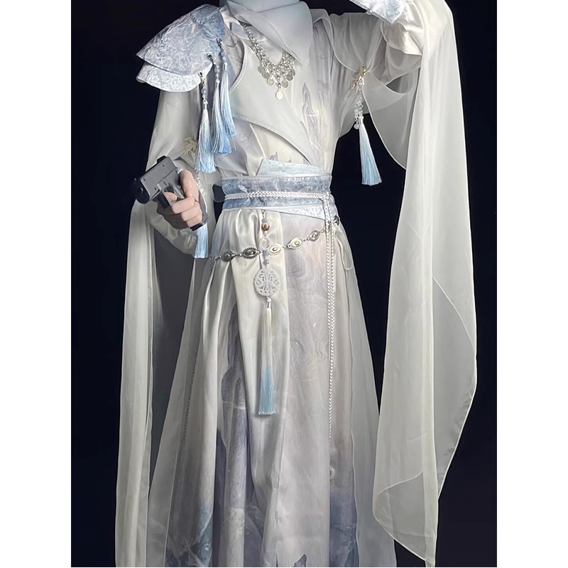 改良圆领袍汉元素古风少年感武侠风汉服 cos服武侠套装男女同款