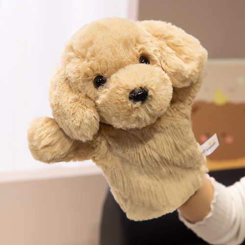 仿真名犬狗金毛伯恩山犬手偶毛绒玩具哈士奇娃娃亲子互动手套玩偶