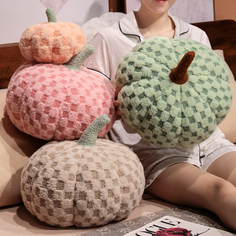 北欧ins风可爱南瓜抱枕可爱卧室飘窗靠枕羊羔绒客厅沙发毛绒靠垫,居家布艺,靠垫/抱枕,淘宝优惠券,粉丝福利购,淘宝优惠卷