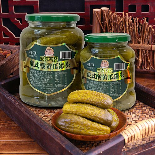 马克努努俄式酸黄瓜330g*3罐下饭菜腌制拌饭拌面爽口清脆
