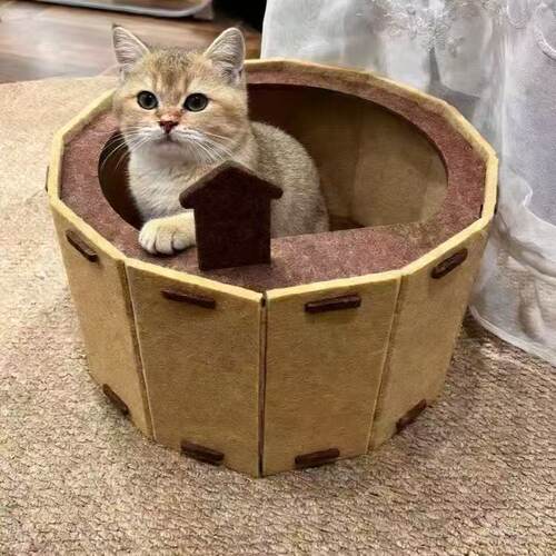 温泉毛毡封闭钻洞猫窝抓板