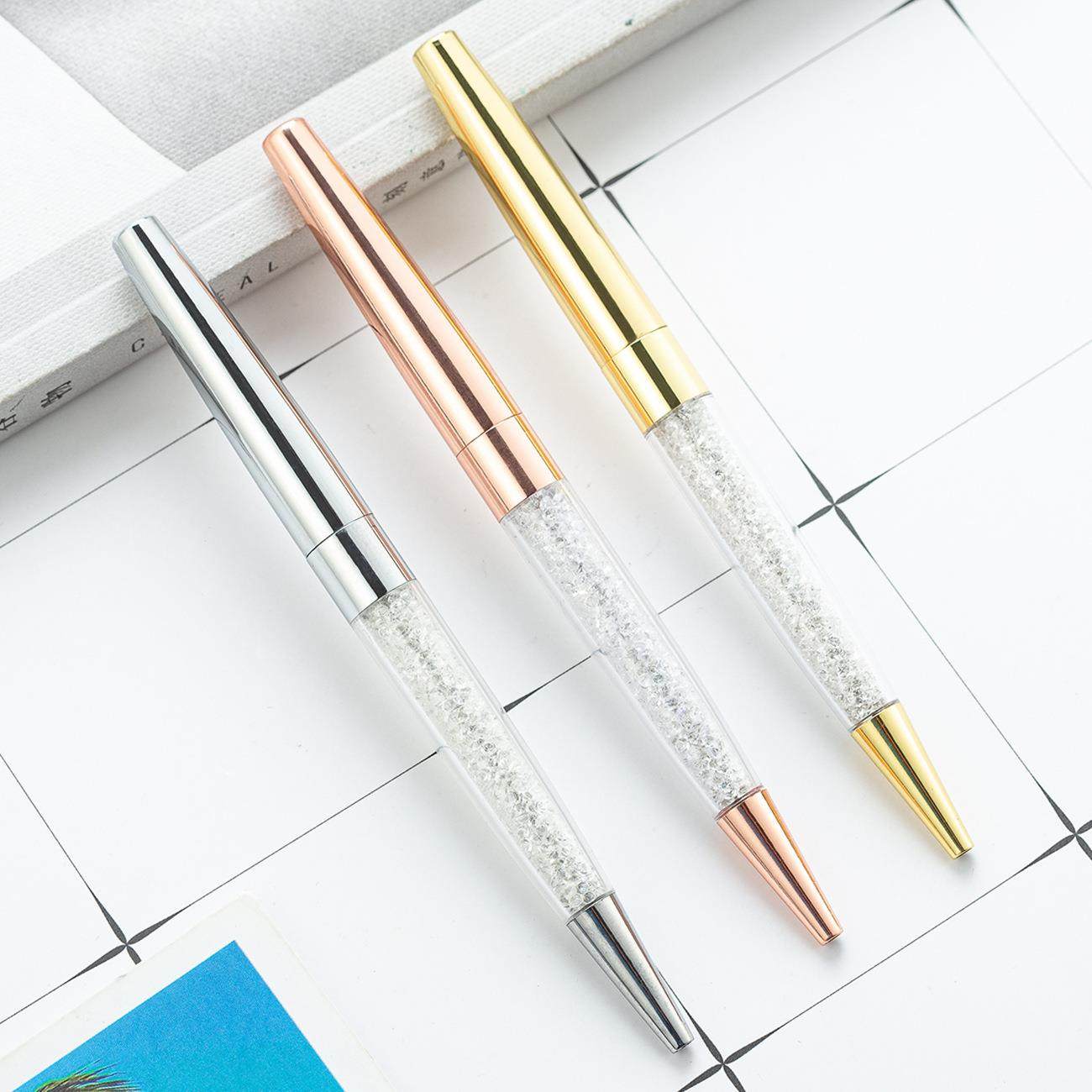 水钻圆珠笔 水钻笔碎钻金属圆珠笔广告笔转动圆珠笔定制