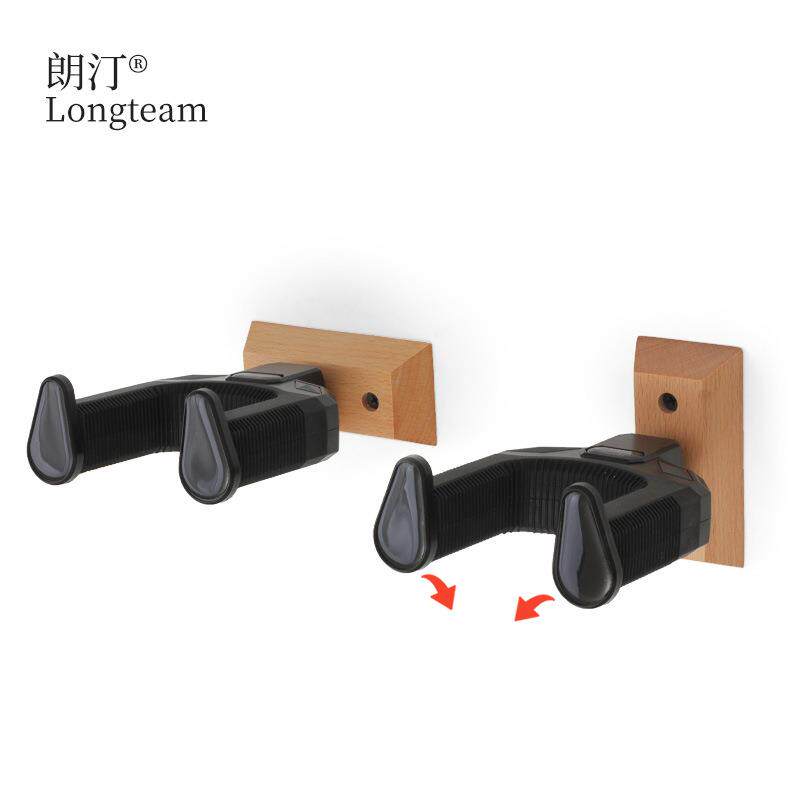 榉木吉他吊架民谣电吉他墙壁重力自动锁挂钩曼陀林乐器上墙支架定