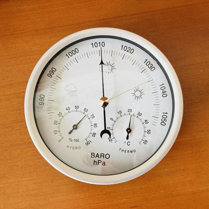 132mm温湿度气压计晴雨表三合一家庭气象站表多组合摆件工艺礼品