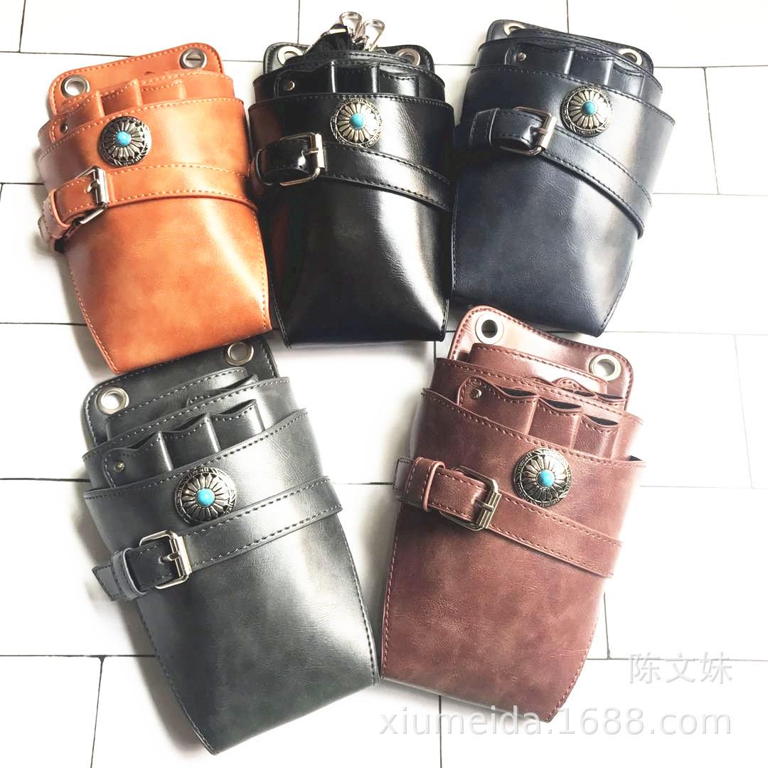 复古美发剪刀包斜挎剪刀包工具包发型师剪子包剪发腰包理发师挎包