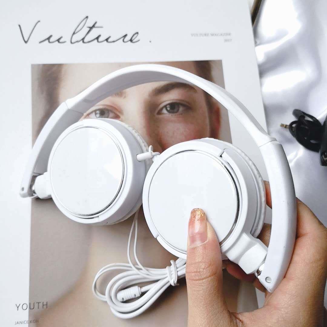 爆款有线头戴式耳机礼品手机电脑通用伸缩折叠重低音连线耳机定制
