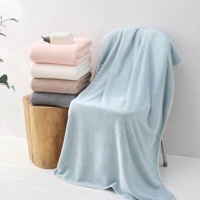 菠萝格浴巾套装加厚吸水不掉毛多功能珊瑚绒可加logo洗澡毛巾家用