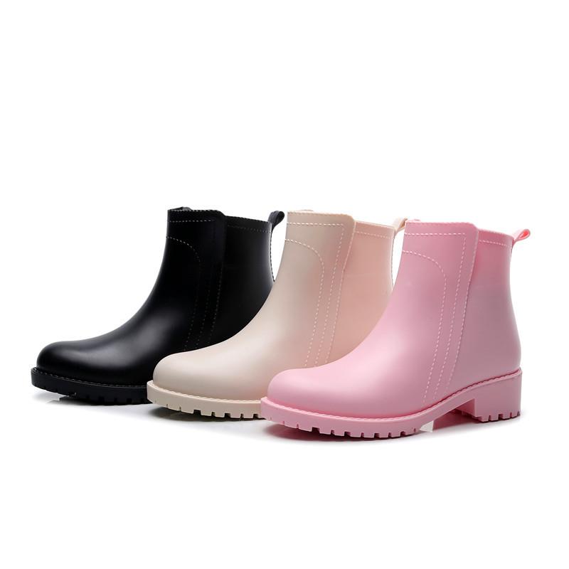切尔西雨鞋女士短筒韩国可爱时尚款外穿防滑水鞋防水雨靴成人套鞋