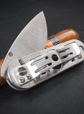 创意刀型不锈钢小刀雪茄剪皮带挂扣便携式 配件烟具c3129