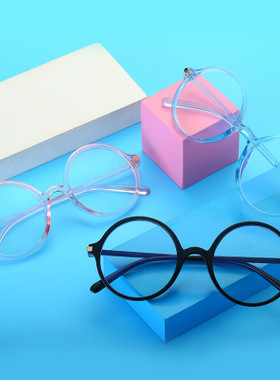 新款护目镜韩版文艺复古眼镜框塑料眼镜架复古圆框平光镜15993