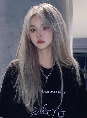 假发女长发全头套式气质修脸中分黑色长直发lolita自然蓬松假发套