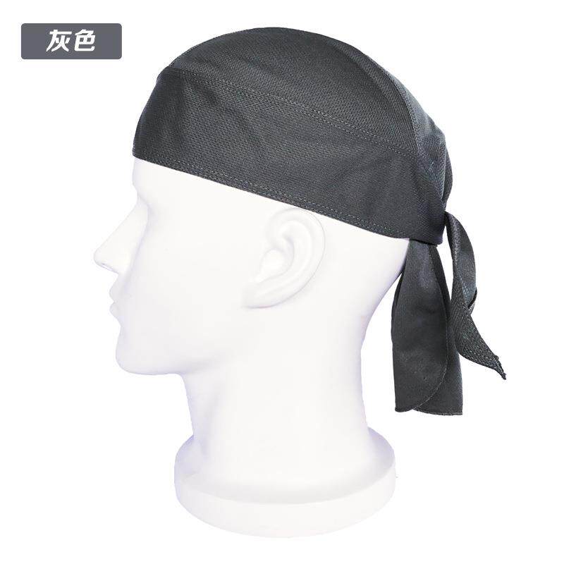 新款欧美纯色骑行海盗帽速干透气吸汗跑步帽潮流运动防晒头巾帽子