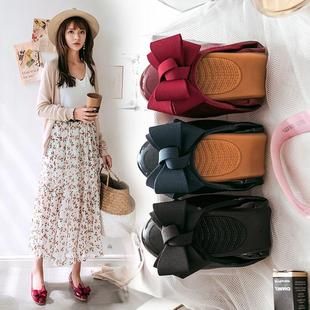 甜美蝴蝶结松紧口软底小单鞋 韩版 软皮平底鞋 女鞋 2027春季 瓢鞋 新款