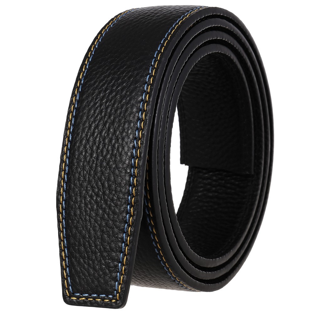 自动扣头层牛皮皮带条 男士皮带身 无扣带条ly35-3832