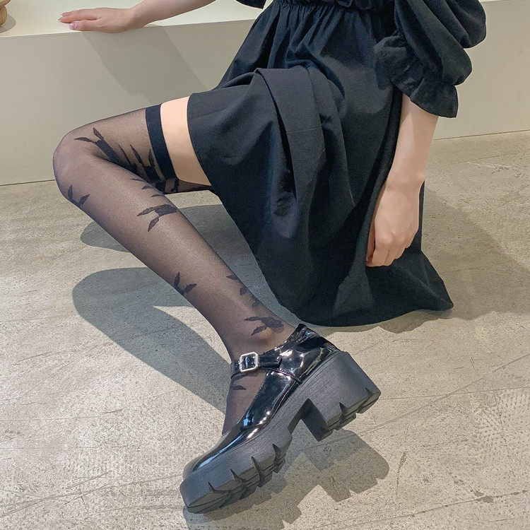 包芯丝袜过膝袜女jk夏季薄款透明半截白色袜子法式复古日系半筒袜