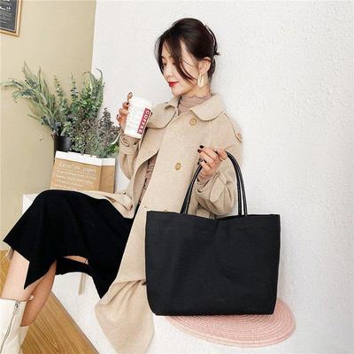 大容量单肩包手提包单肩帆布袋印logo购物袋手提托特包定制