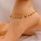 创意沙滩个性 欧美配饰 水晶微镶彩钻脚链女 百搭脚饰品