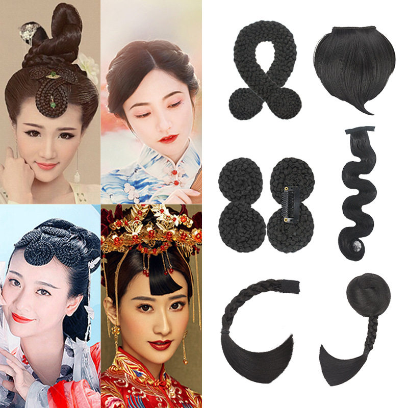 古装新娘秀禾桃心刘海汉式斜刘海戏曲鬓角U形刘海辫子刘海片大全