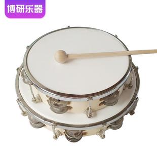 奥尔夫打击乐器可调双排8寸铃鼓儿童乐器幼儿园早教中心教具铃鼓