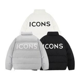 【沈月同款】ics丨iconslab立体短款羽绒服情侣冬季立领外套男