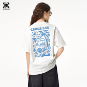 ics T恤 印花宽松短袖 iconslab 海滩度假
