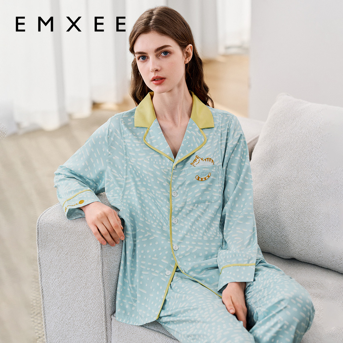 【特惠】嫚熙夏季冰丝凉感月子服孕妇睡衣天丝产妇哺乳产后家居服