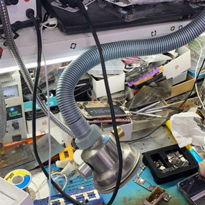 好易通工业吸烟仪焊锡排烟风机手机维修吸烟照明两用排风扇抽烟机