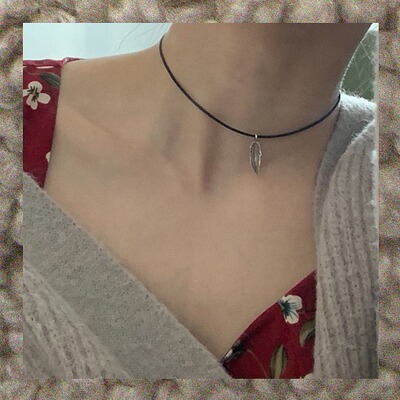 [预售]LEATHER SILVER NECKLACE 尹率车银优同款项链