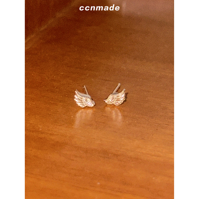 [预售]WING EARRINGS韩国原创设计925纯银耳环复古耳钉