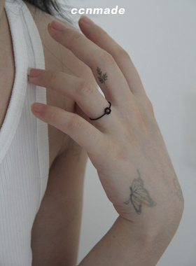 【预售】TATTOO RING韩国银匠编织宣美同款纹身银戒指 复古配饰