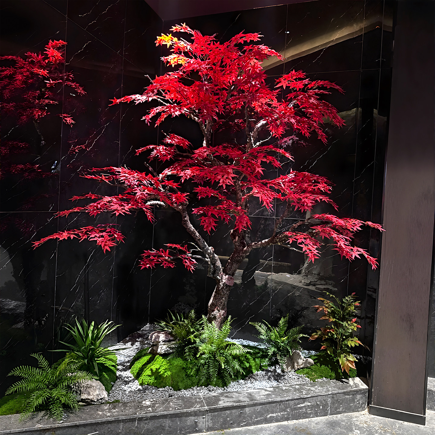 仿真红枫树造型树枫叶装饰树假树