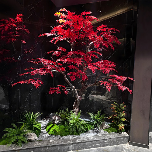 仿真红枫树造型树枫叶装饰树假树