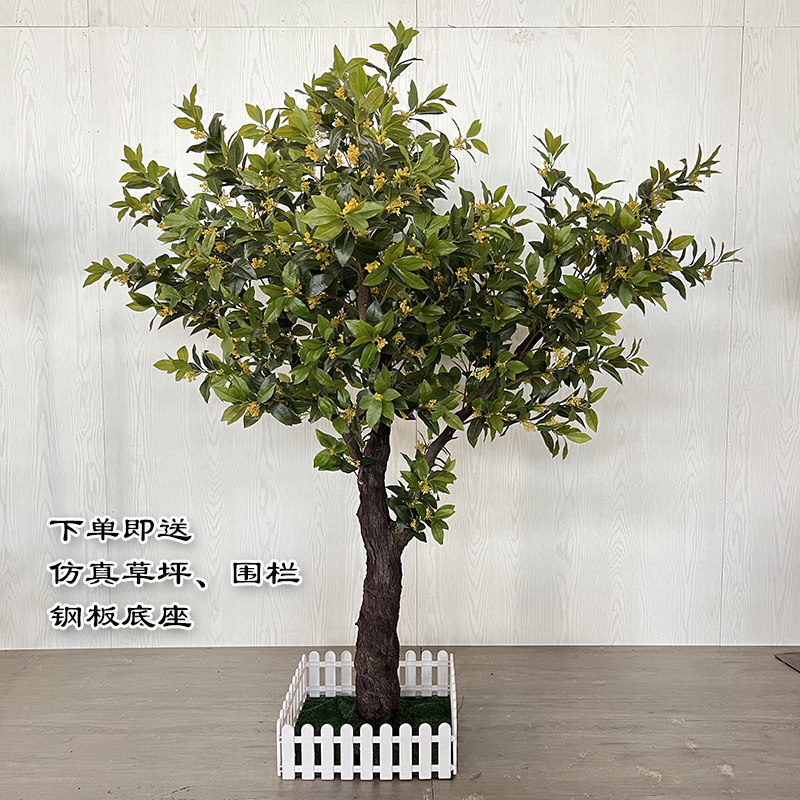 仿真桂花树月桂树假树酒店餐厅