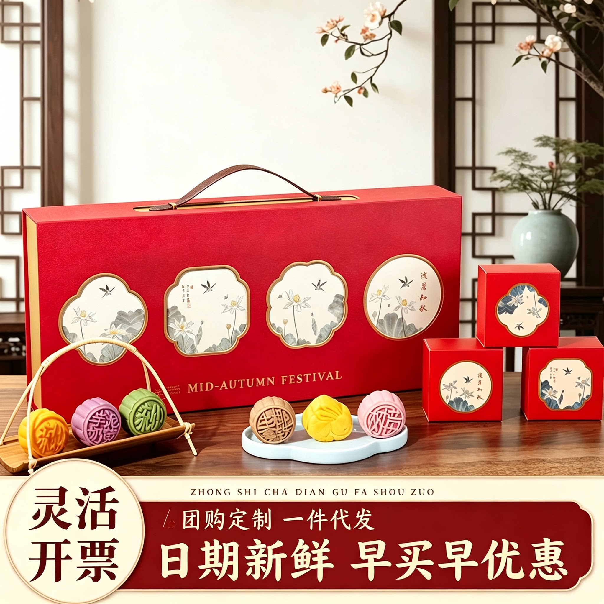 悠品物语中国风多口味月饼礼盒