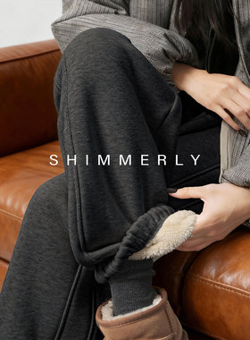 【重磅抗冷】厚裤子女冬季加绒运动裤加厚灰色束脚羊羔绒超厚卫裤