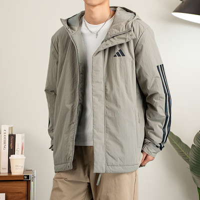 阿迪达斯男装运动休闲保暖棉服